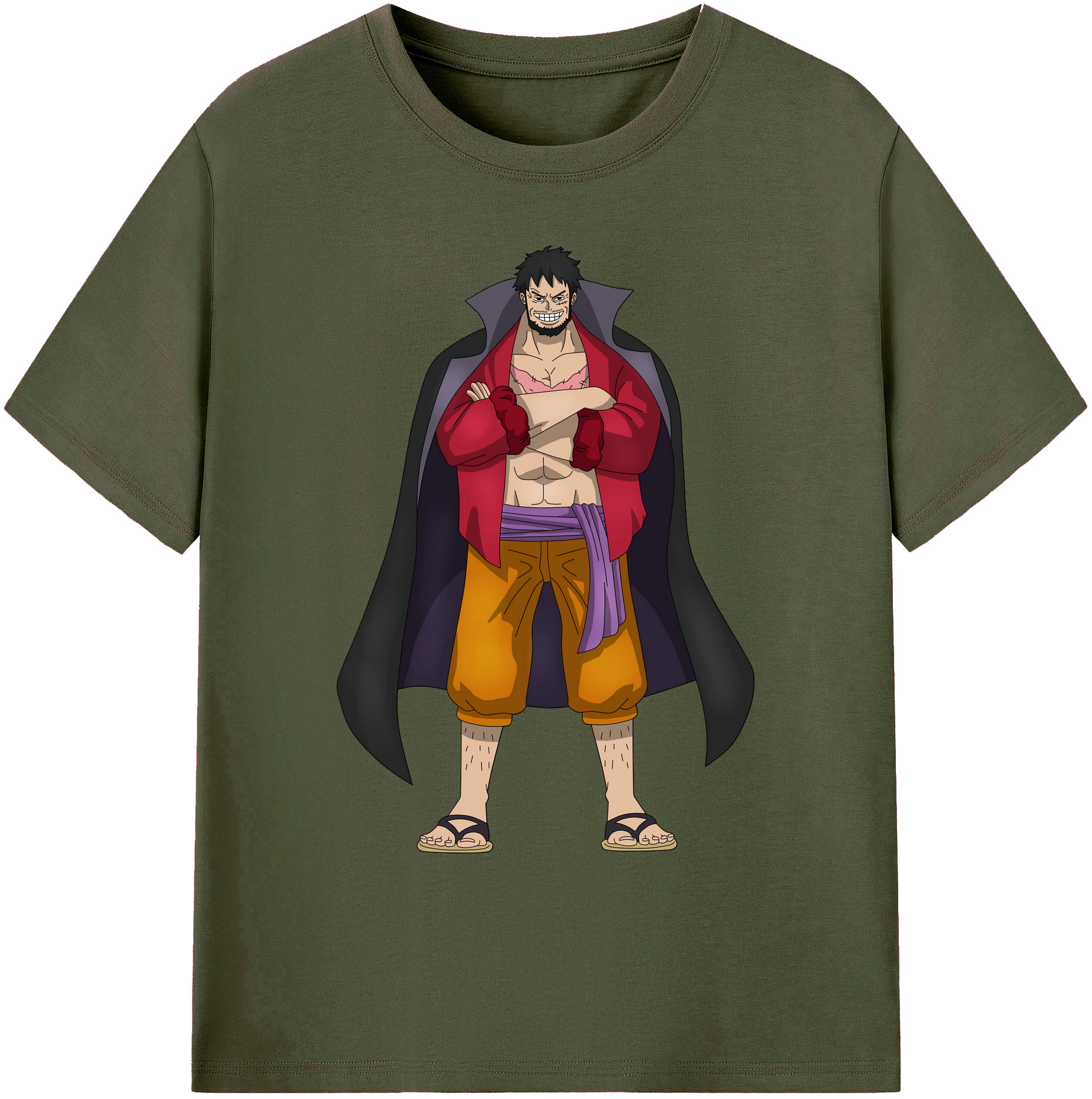 ワンピース モンキー・D・ルフィ ONE PIECE Monkey D. Luffy 綿100％ メンズ半袖Tシャツ｜肌触りやわらか＆通気性